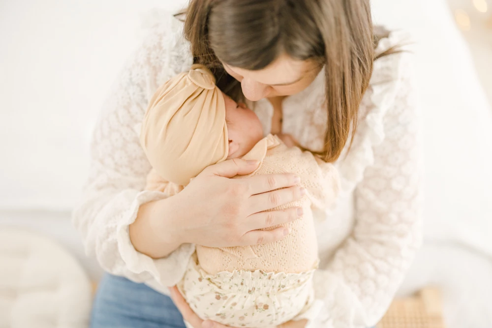 enfant laine amour beige marron